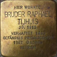 Stolperstein à la mémoire de Bruder Raphael Tijhuis