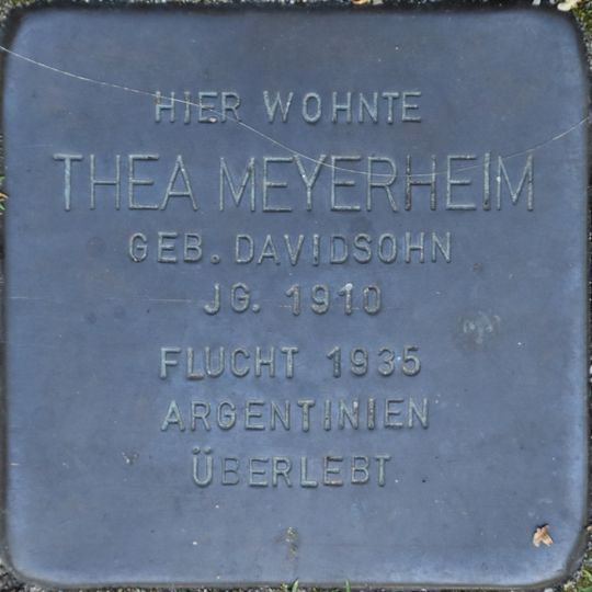 Stolperstein dedicated to Thea Meyerheim