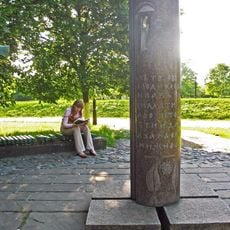 Memorial sign to the first school in Kievan Rus