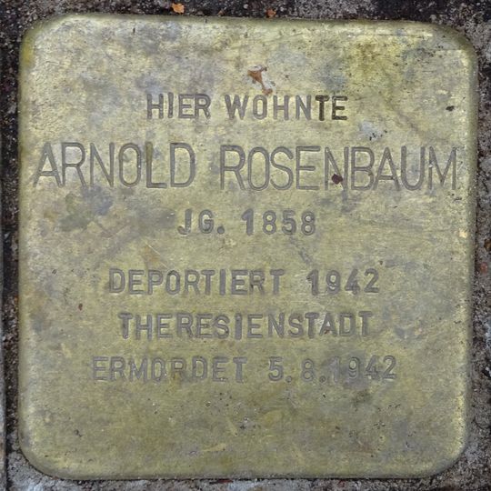 Stolperstein dedicated to Arnold Rosenbaum