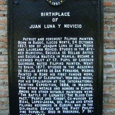 Birthplace of Juan Luna y Novicio historical marker