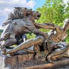 Hirte, von einem Panther angefallen