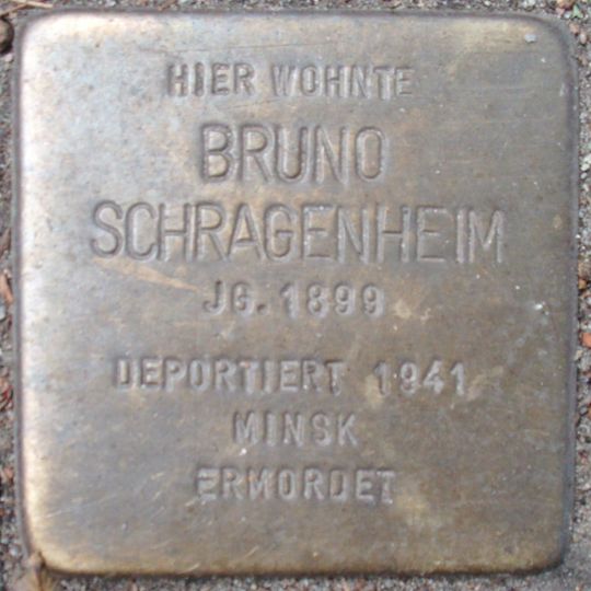 Stolperstein dedicated to Bruno Schragenheim