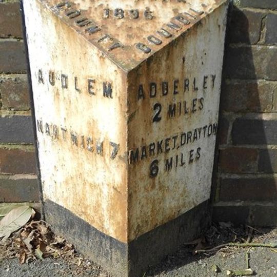 Milepost, W of A525, canal bridge