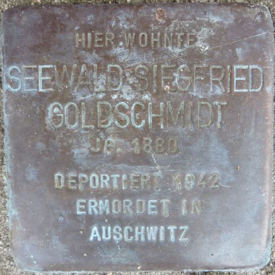 Stolperstein en memoria de Seewald Siegfried Goldschmidt