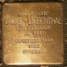 Stolperstein dedicated to Carmen Liebenthal