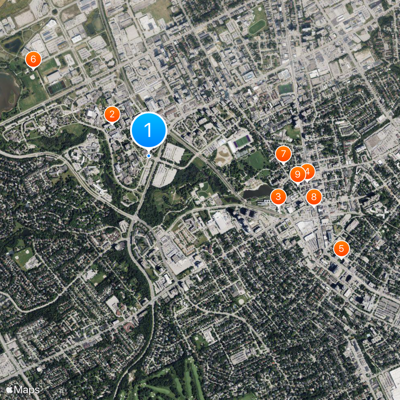 University of Waterloo Map