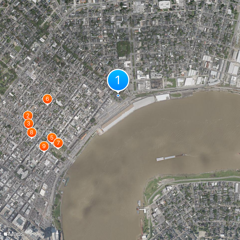 New Orleans Mint Mapa