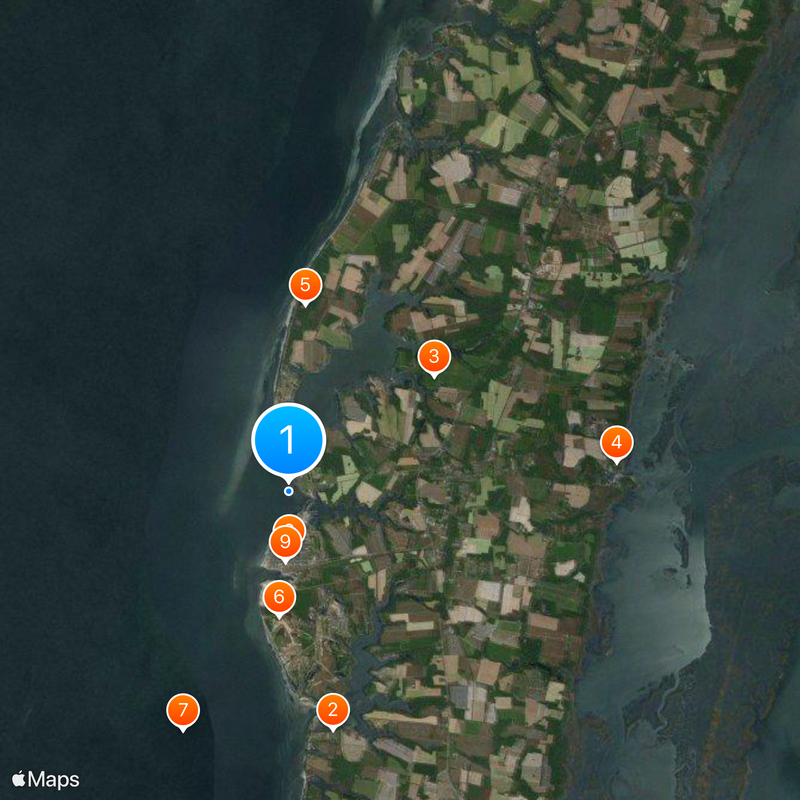 Chesapeake Bay impact crater Map