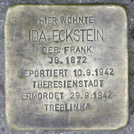 Stolperstein à la mémoire d’Ida Eckstein