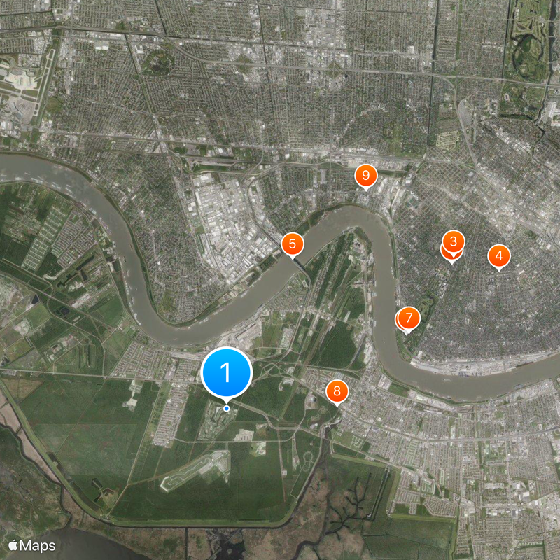 Zurich Classic of New Orleans Mapa
