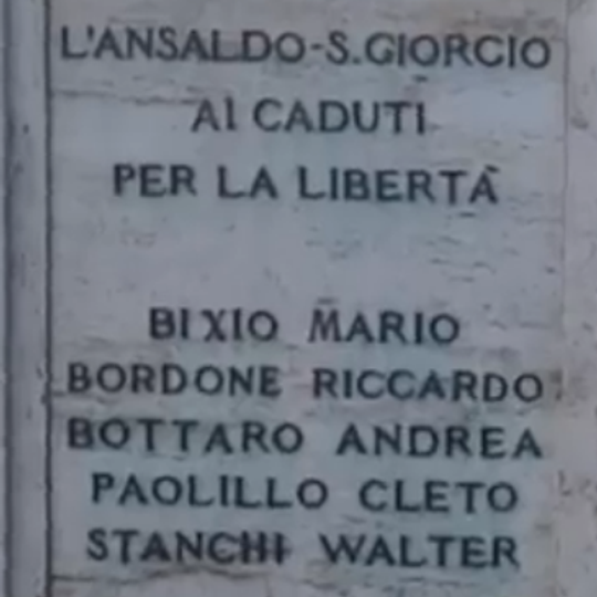 Plaque of Ansaldo-S.Giorgio