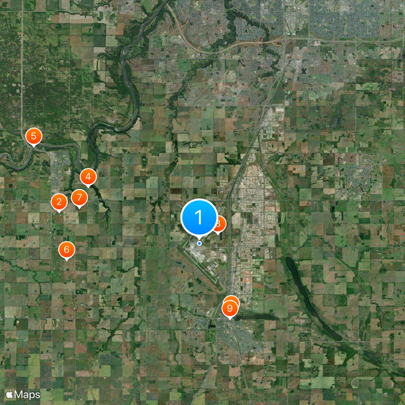 Aeropuerto Internacional de Edmonton Mapa