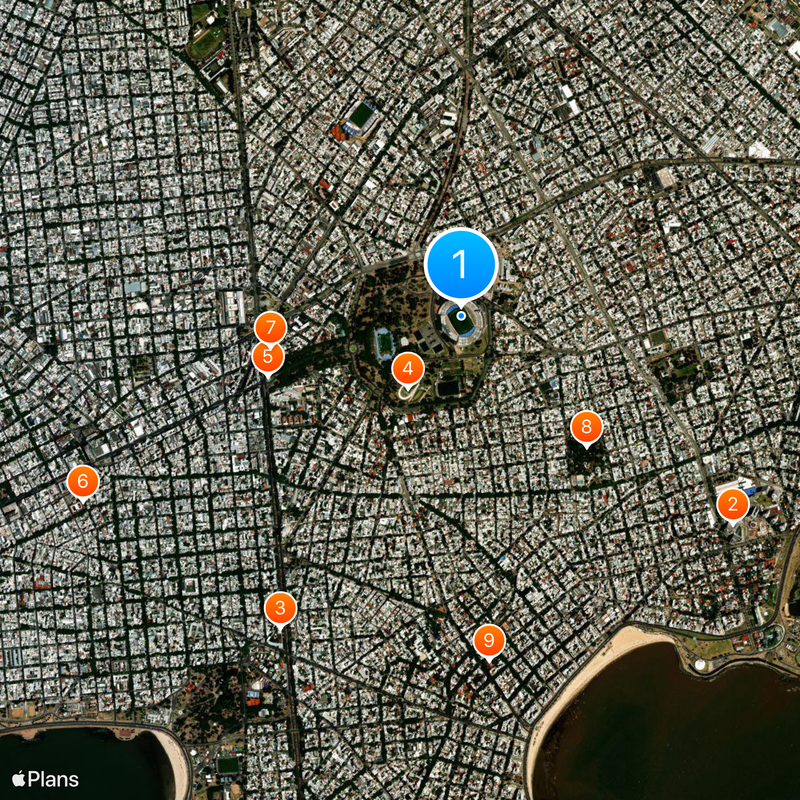 Estadio Centenario Map