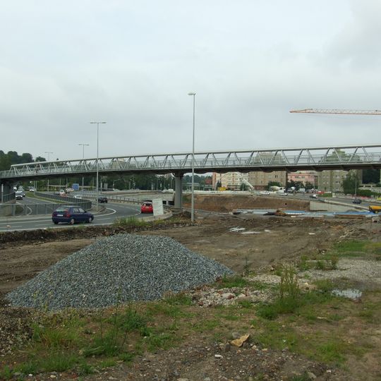 Footbridge over Patočkova street at Malovanka