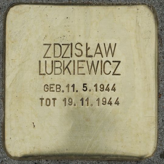 Stolperstein dedicated to Zdzisław Lubkiewicz