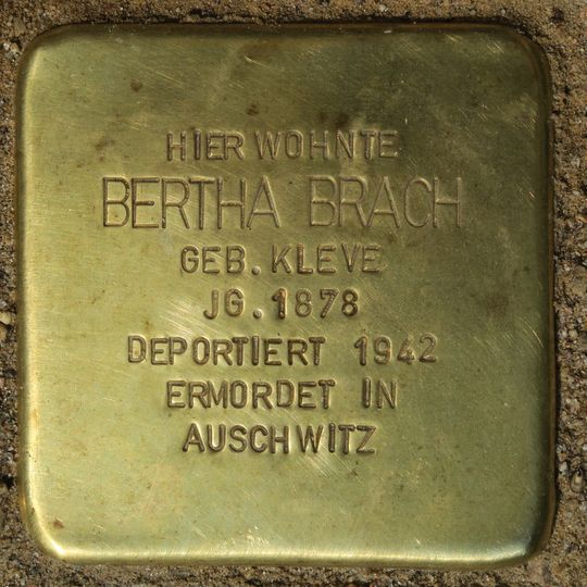Stolperstein dedicated to Bertha Brach