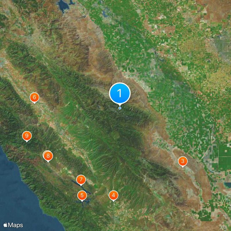 Diablo Range Map