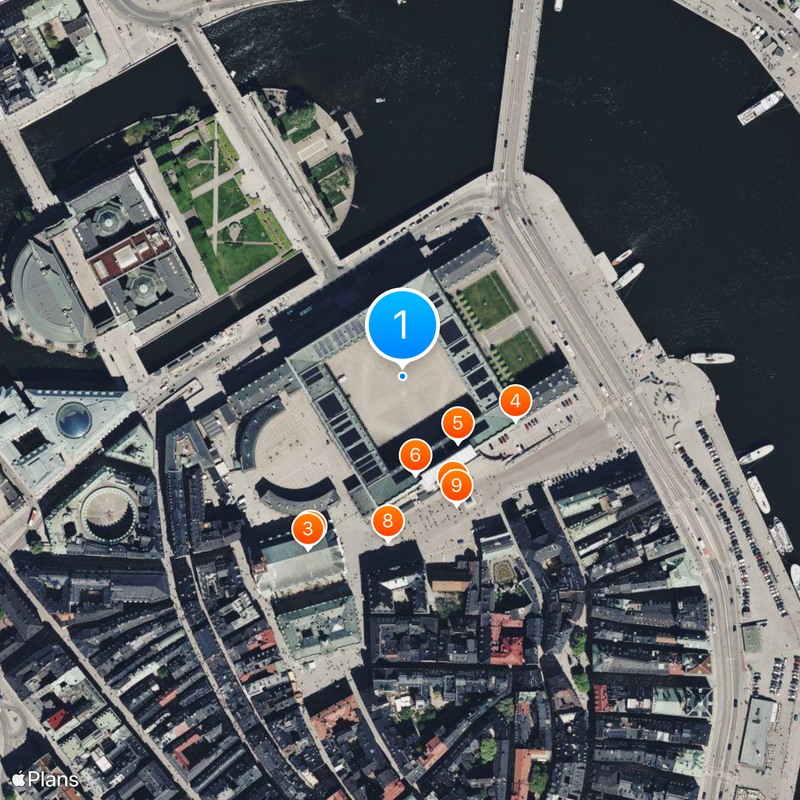 Pałac Królewski w Sztokholmie Mapa