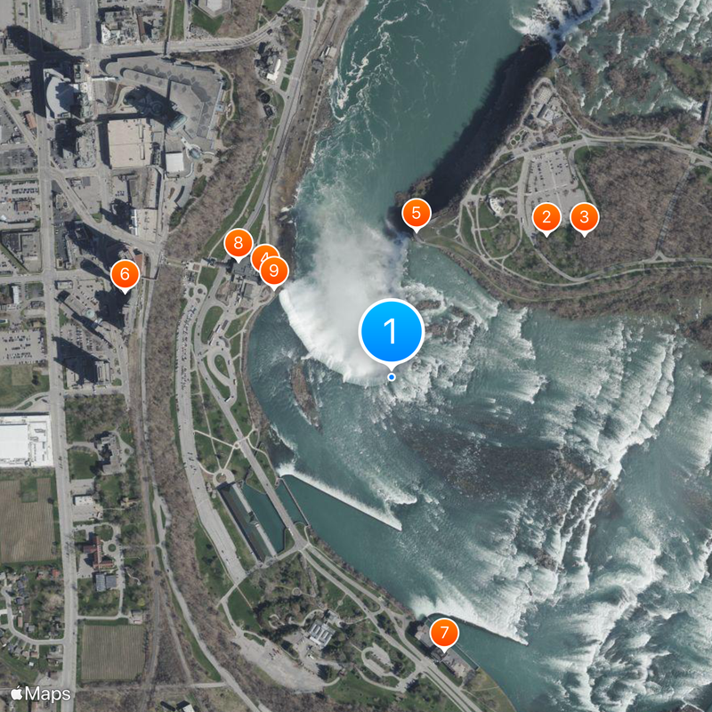 Horseshoe Falls Mappa