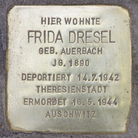 Stolperstein dedicated to Frida Dresel