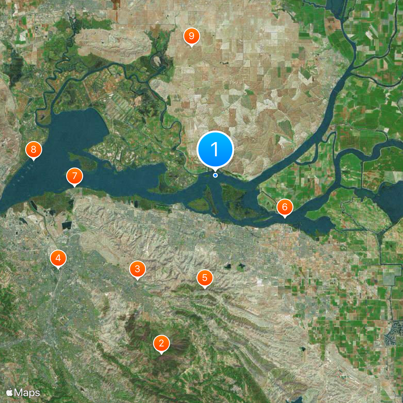 Sacramento-San Joaquin River Delta Map