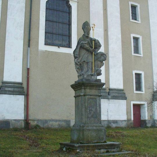 Socha svatého Prokopa u kostela svatého Václava v Šluknově