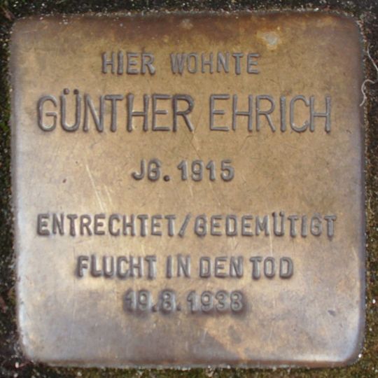Stolperstein en memoria de Günther Ehrich