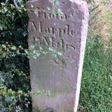 Macclesfield Canal milestone at SJ 8535 6028