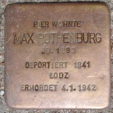 Stolperstein dedicated to Max Rothenburg