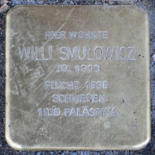 Stolperstein en memoria de Willi Smulowicz