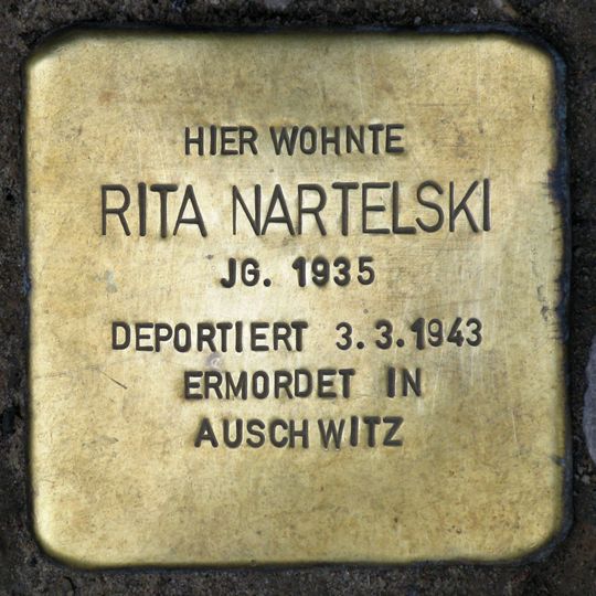 Stolperstein en memoria de Rita Nartelski