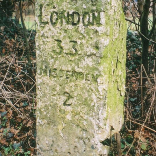 Milestone, London Road; Wendover Dean, Mayorthorne Manor, S of Bowood Lane jct and Pentecostal Church
