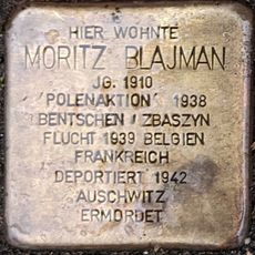 Stolperstein dedicated to Moritz Blajman