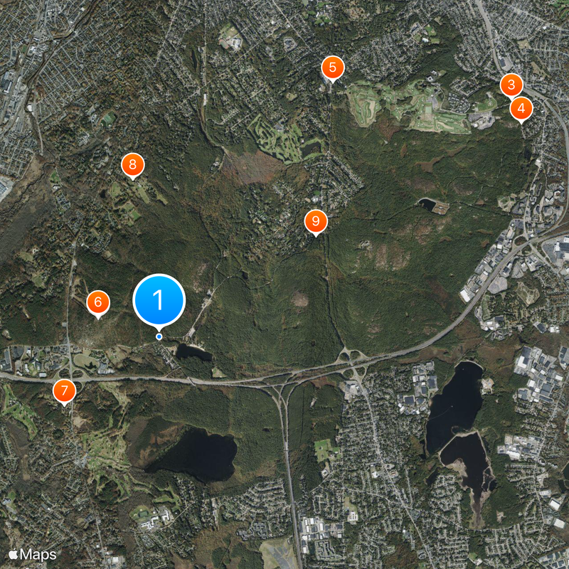 Blue Hills Reservation Map