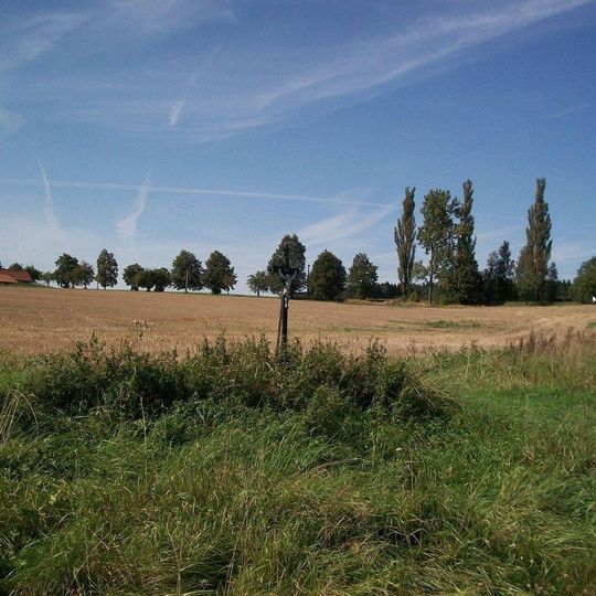 Kříž u cesty v poli u Drunčí