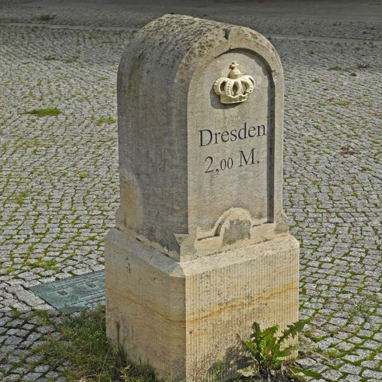 Kgl.-sächs. Postmeilenstein Tharandt Markt