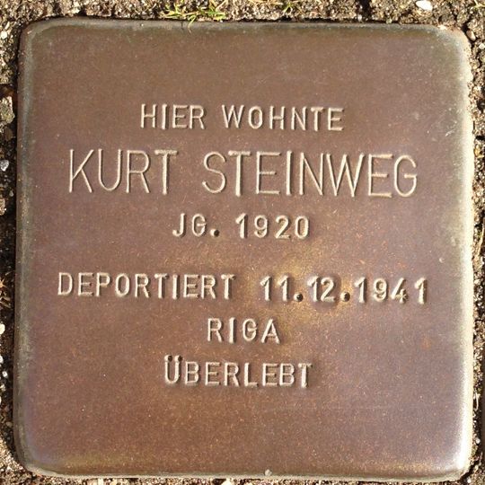 Stolperstein en memoria de Kurt Steinweg