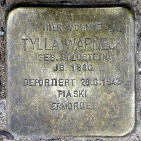 Stolperstein en memoria de Tylla Warneck