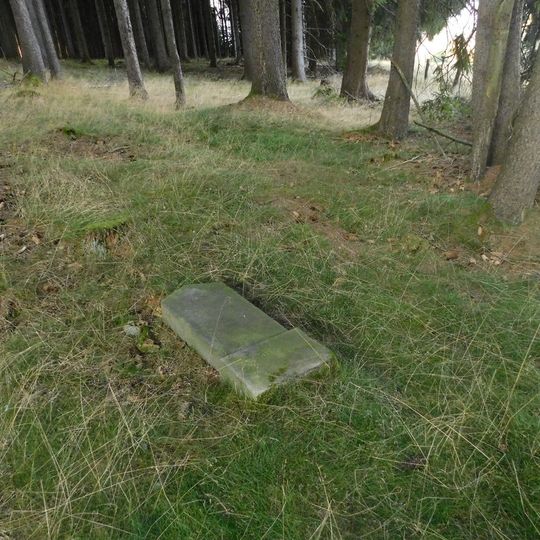 Kříž v lese západně od Vysoké