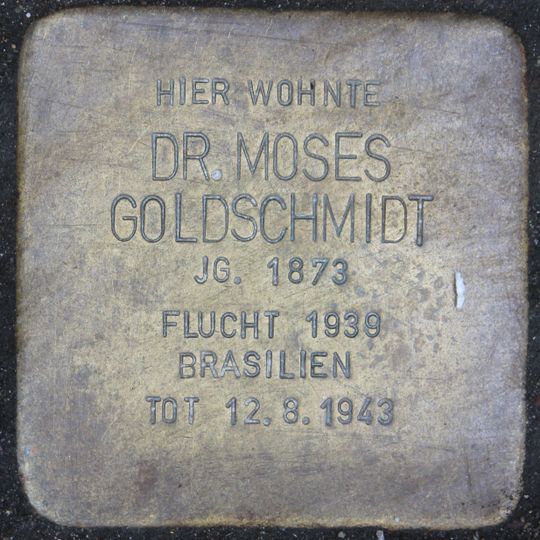Stolperstein en memoria de Moses Goldschmidt