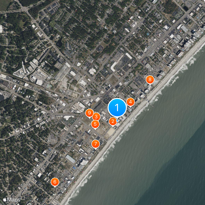 Myrtle Beach Boardwalk Map