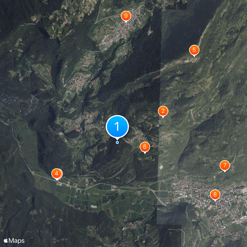 Mori-Torbole tunnel Map