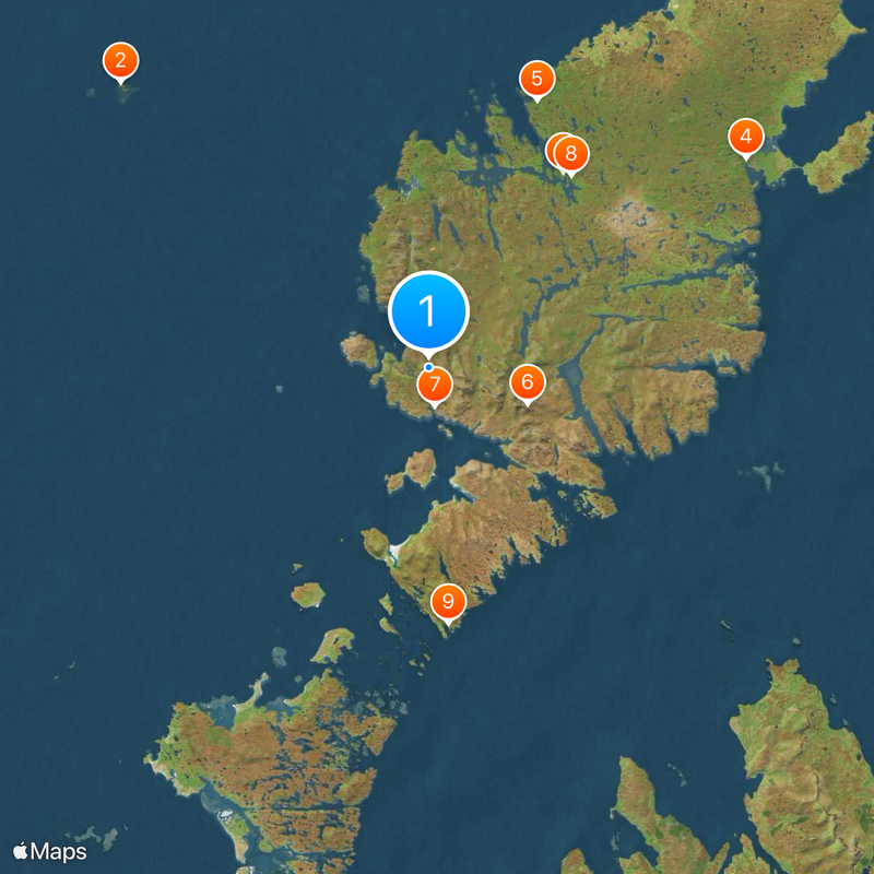 Islas Hébridas Mapa