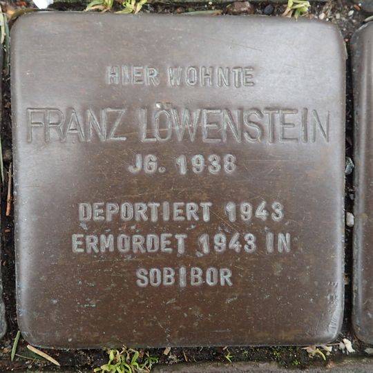 Stolperstein à la mémoire de Franz Löwenstein
