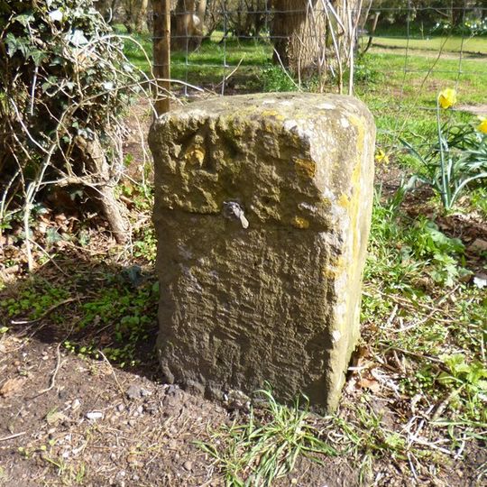 Milestone, Kingley, close to entrance of Top Lodge