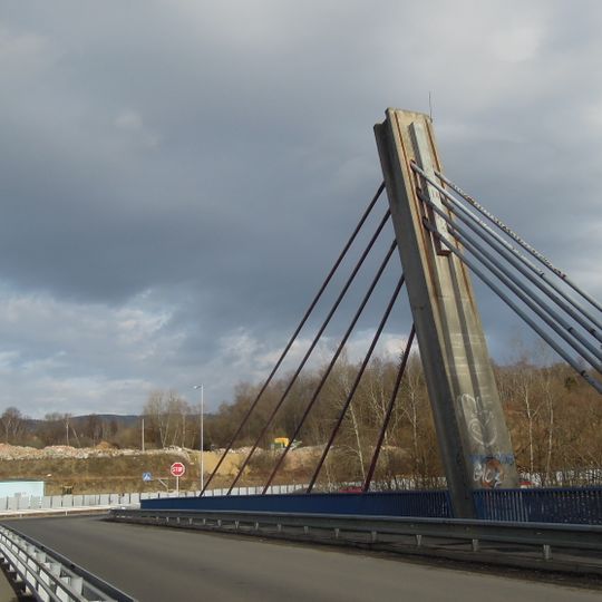 Bridge over the Rožnovská Bečva in Hrachovec