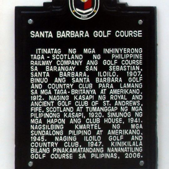 Santa Barbara Golf Course historical marker