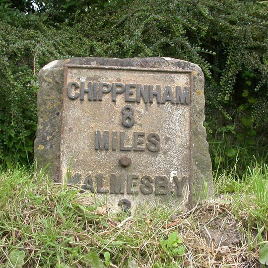 Milestone, The Hill; 50m E The Saladin in front of Apple Tree House