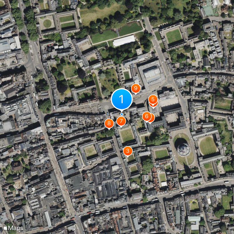 Collège d'Exeter Carte